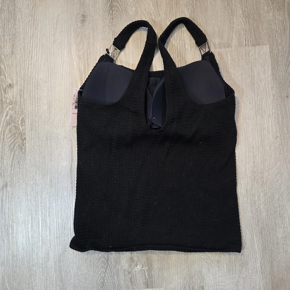 Victoria's Secret Swim Bathing Suit Top The Wave Black Fits L/XL NWT